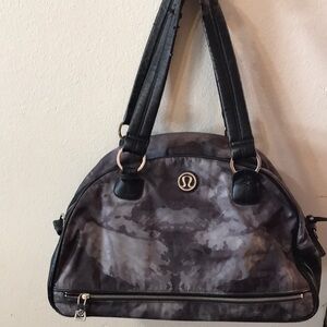lululemon athletica Camouflage Black and Gray Travel Bag